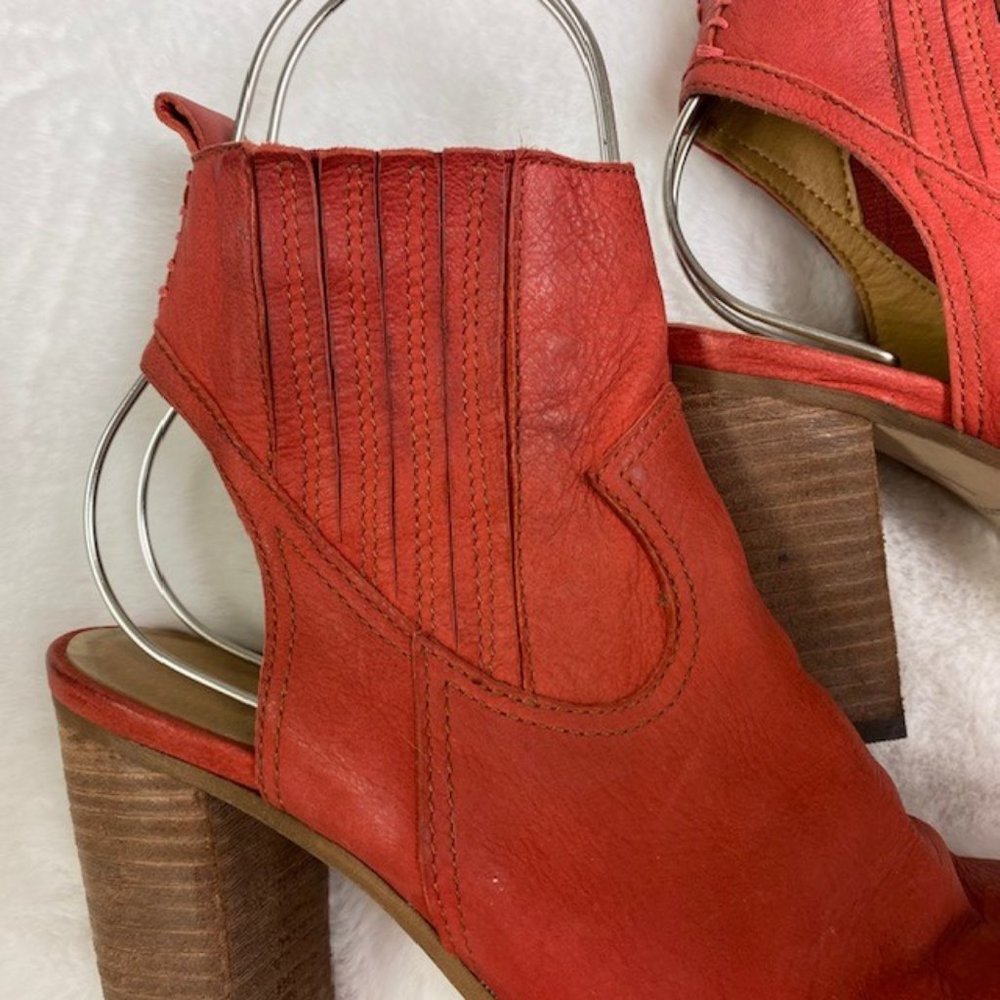 Dolce Vita Jasper Red Mule Open Heel Booties Size 6.5 - Picture 5 of 10
